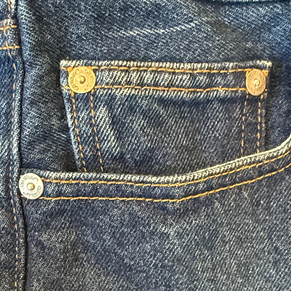 Off-White ARR Loose Leans Medium Blue Jeans 30 X 32 - Picture 4 of 12